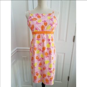 Lilly Pulitzer dress sleeveless fruits pink